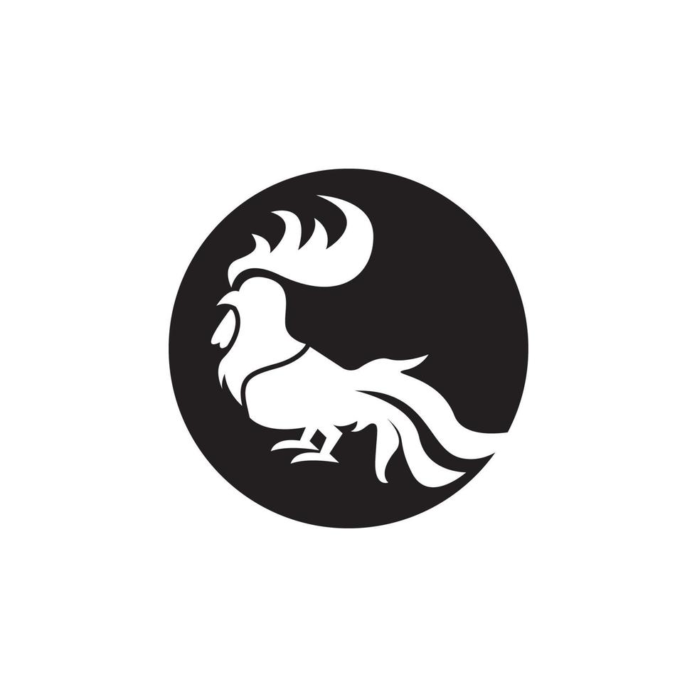 Rooster icon and symbol template illustration vector