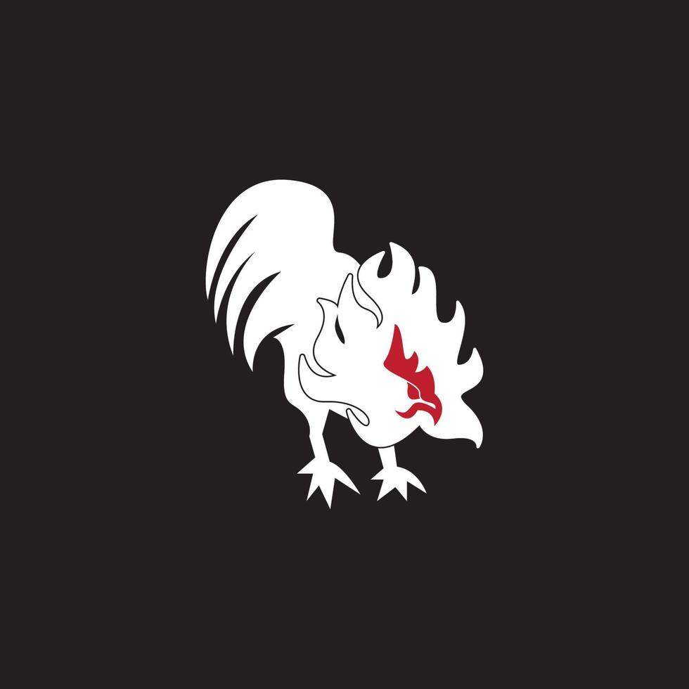 Rooster icon and symbol template illustration vector