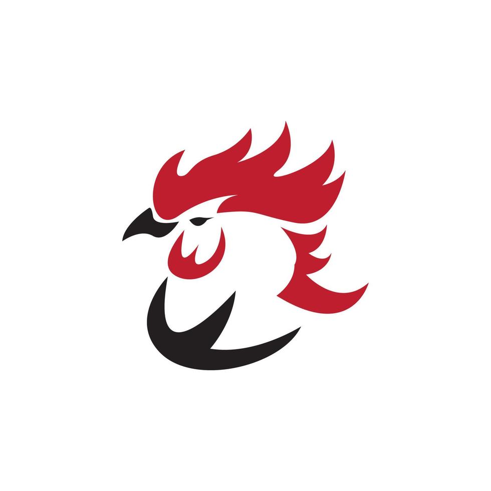Rooster icon and symbol template illustration vector