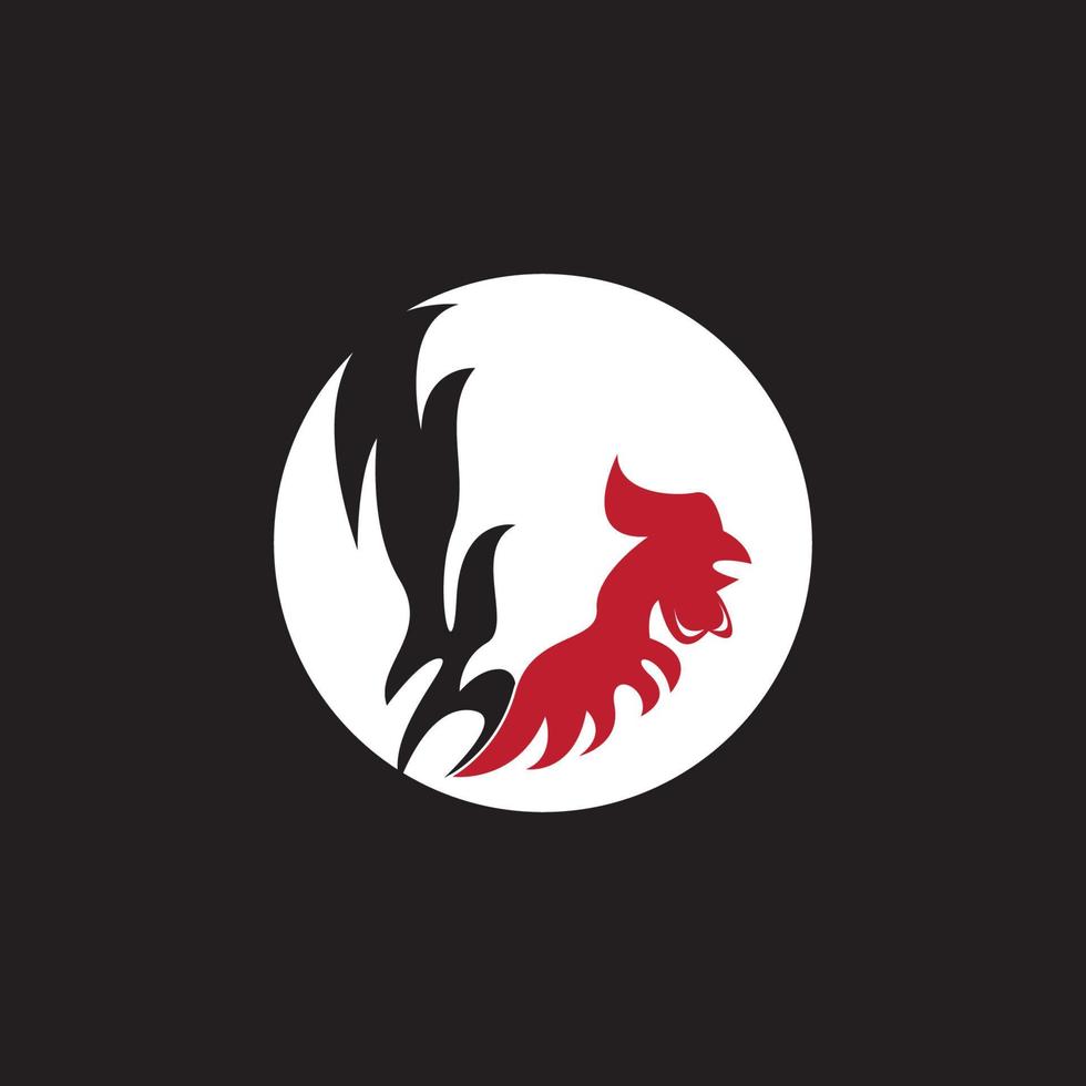 Rooster icon and symbol template illustration vector