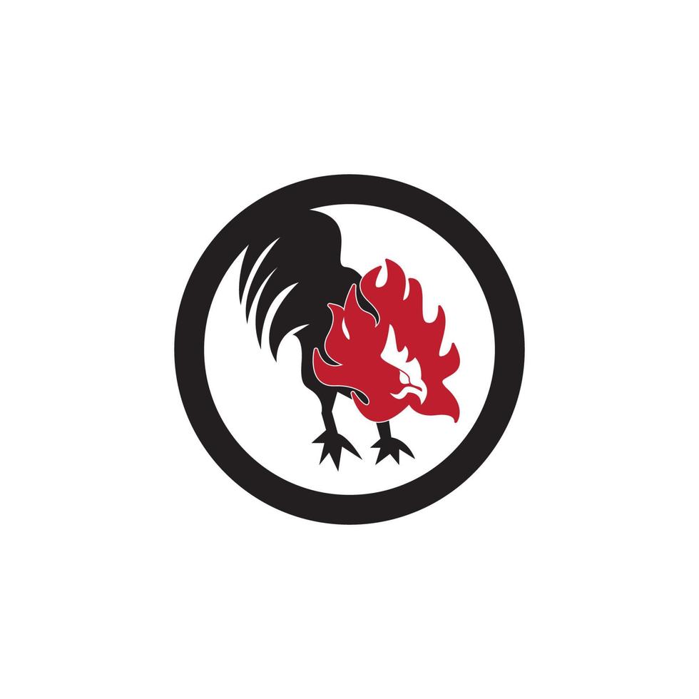 Rooster icon and symbol template illustration vector
