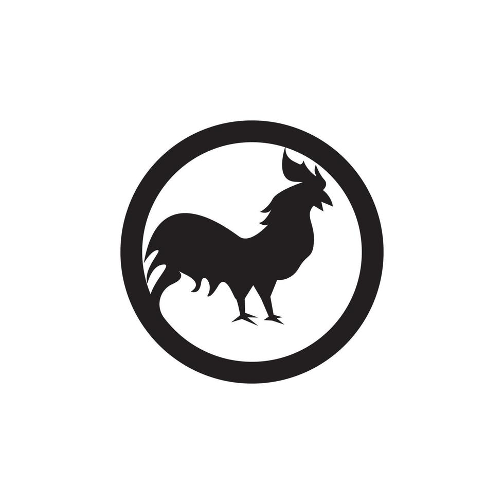 Rooster icon and symbol template illustration vector