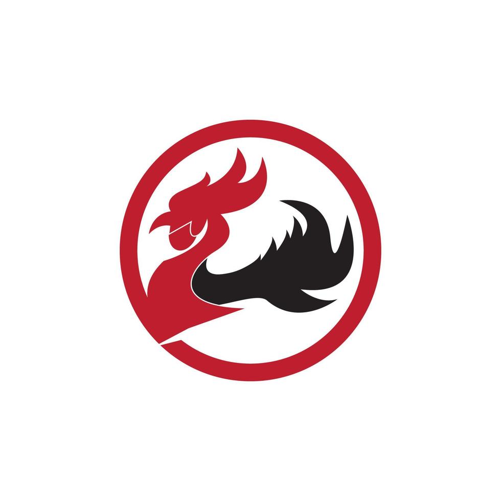 Rooster icon and symbol template illustration vector