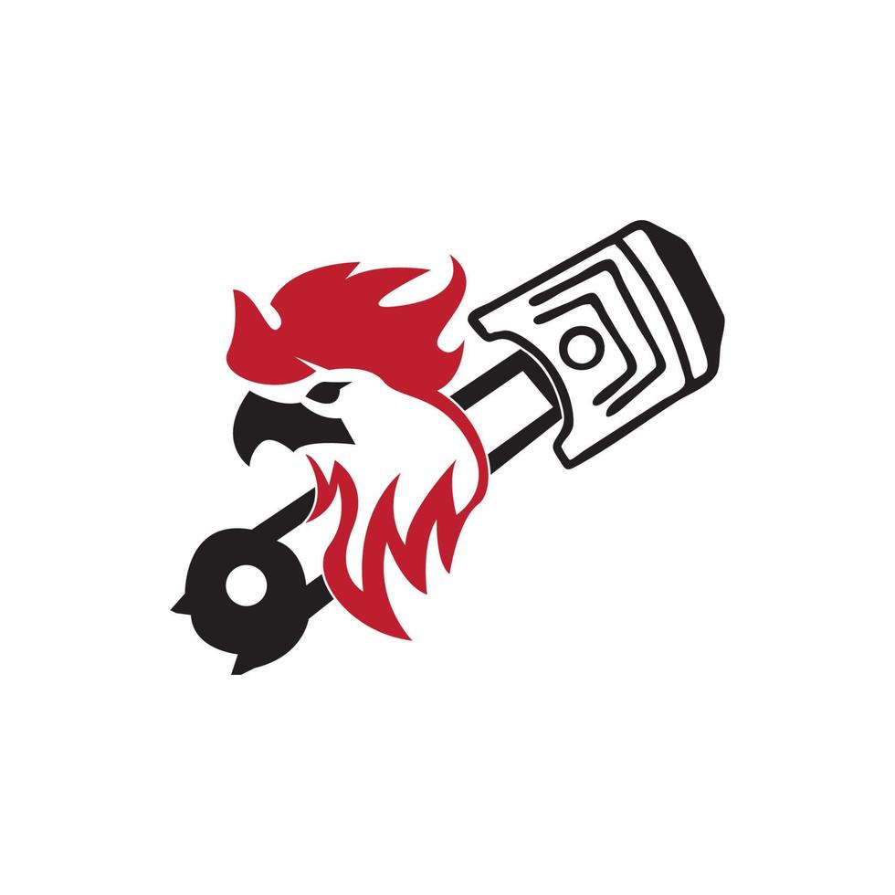 Rooster icon and symbol template illustration vector