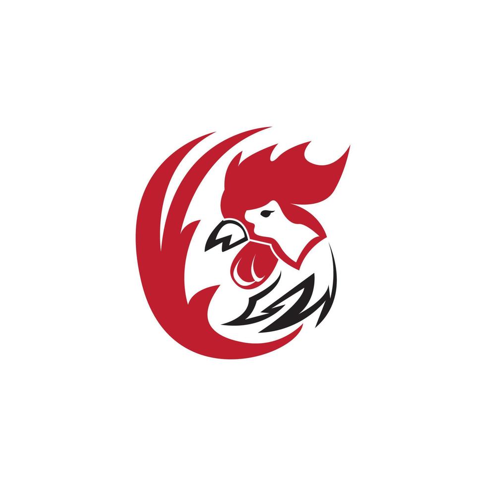 Rooster icon and symbol template illustration vector