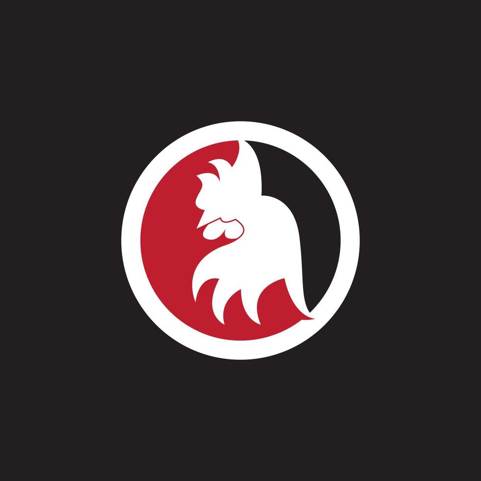 Rooster icon and symbol template illustration vector