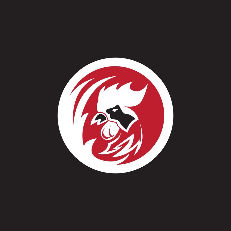 Rooster icon and symbol template illustration vector