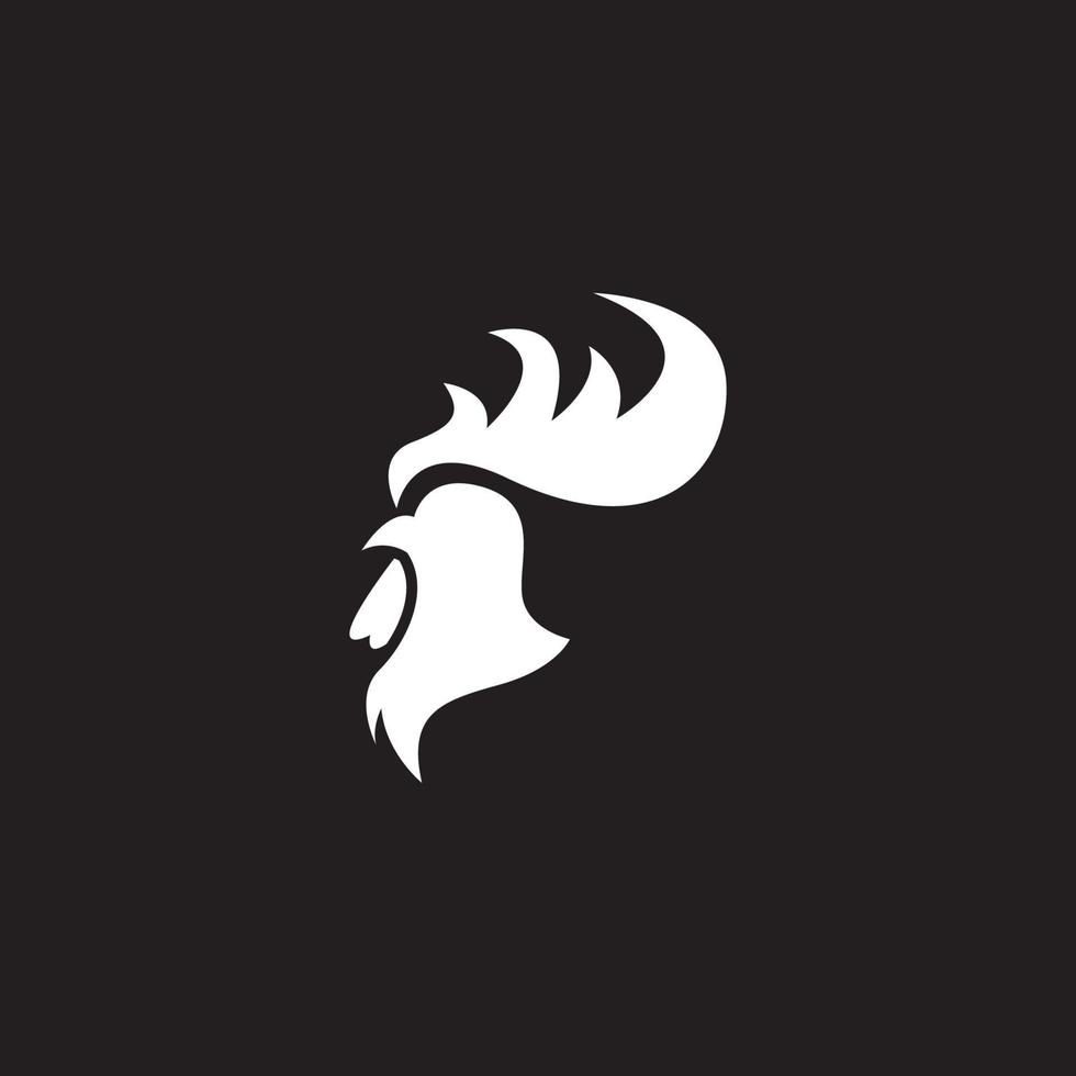 Rooster icon and symbol template illustration vector