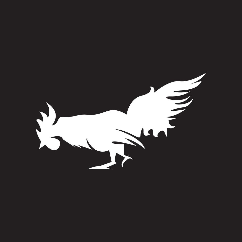 Rooster icon and symbol template illustration vector