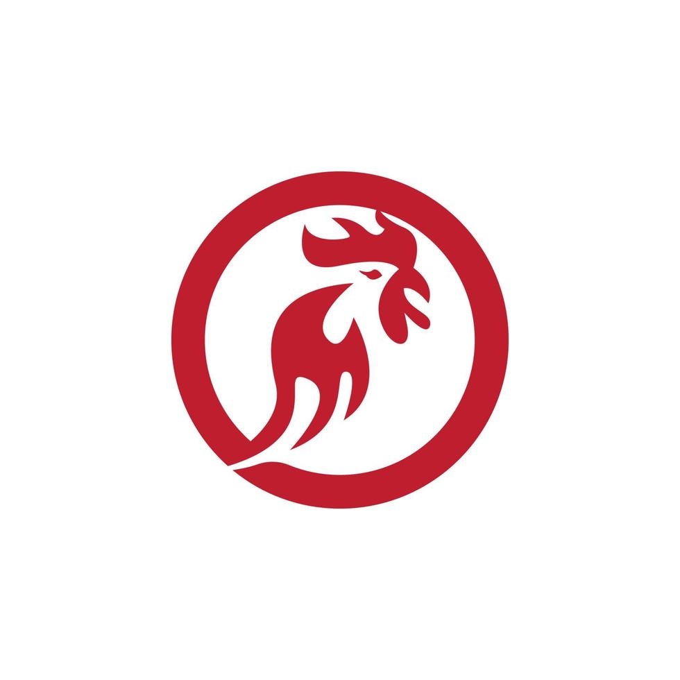 Rooster icon and symbol template illustration vector