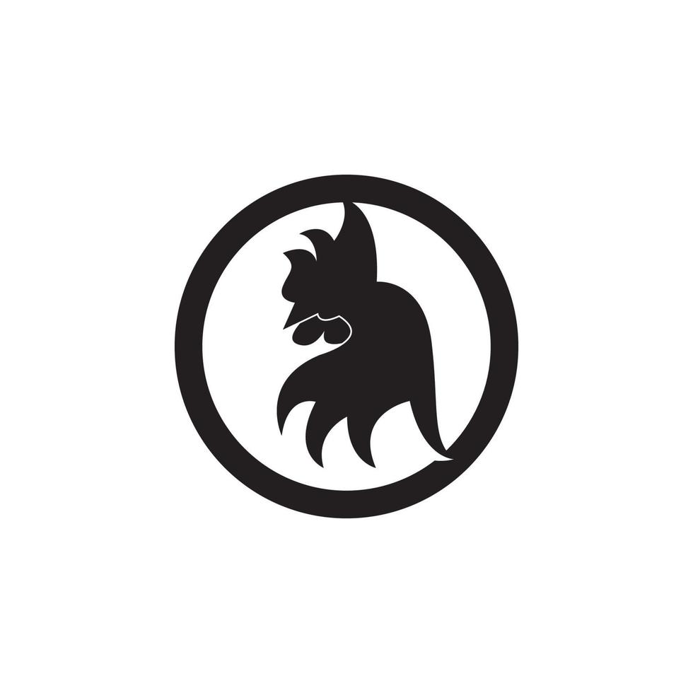 Rooster icon and symbol template illustration vector