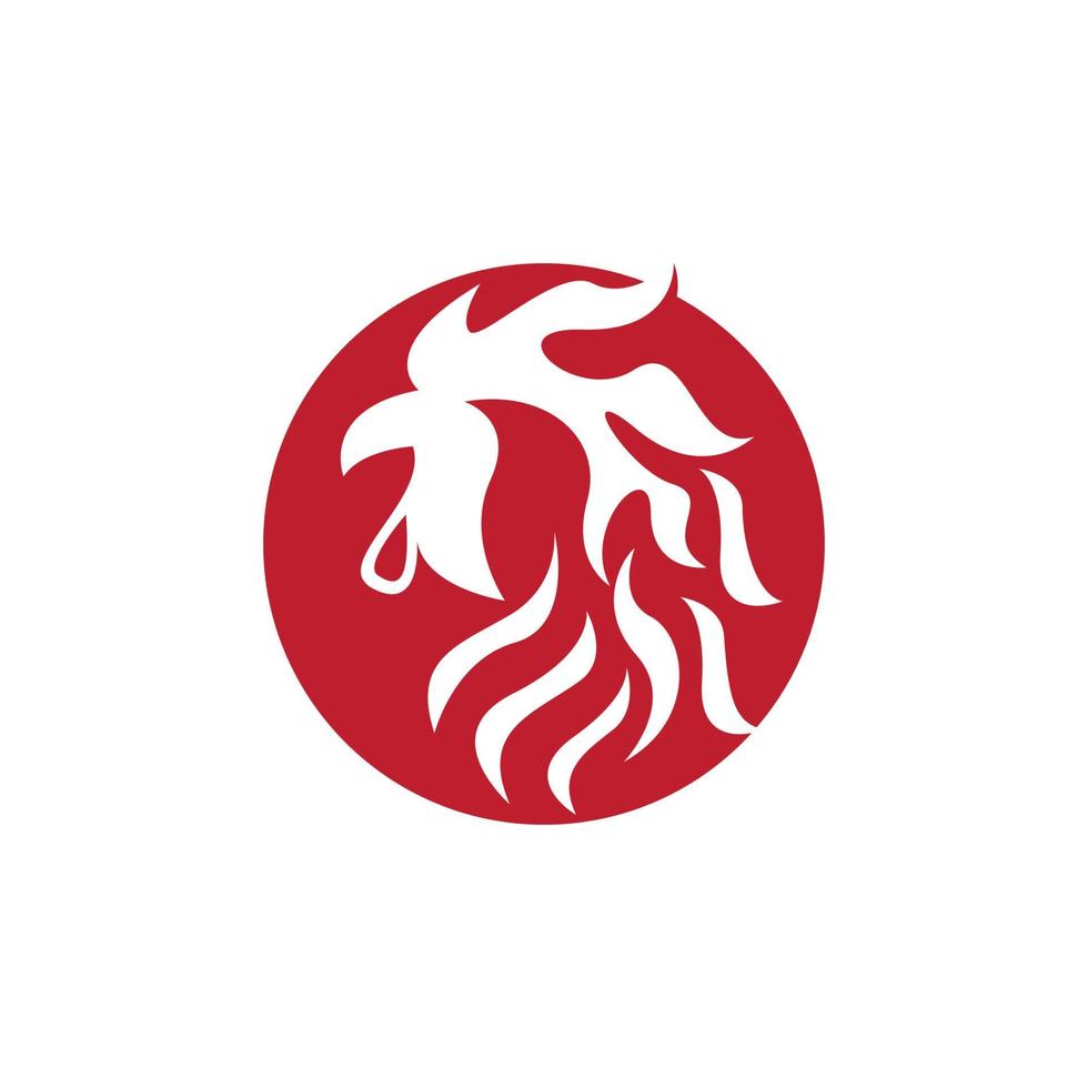 Rooster icon and symbol template illustration vector