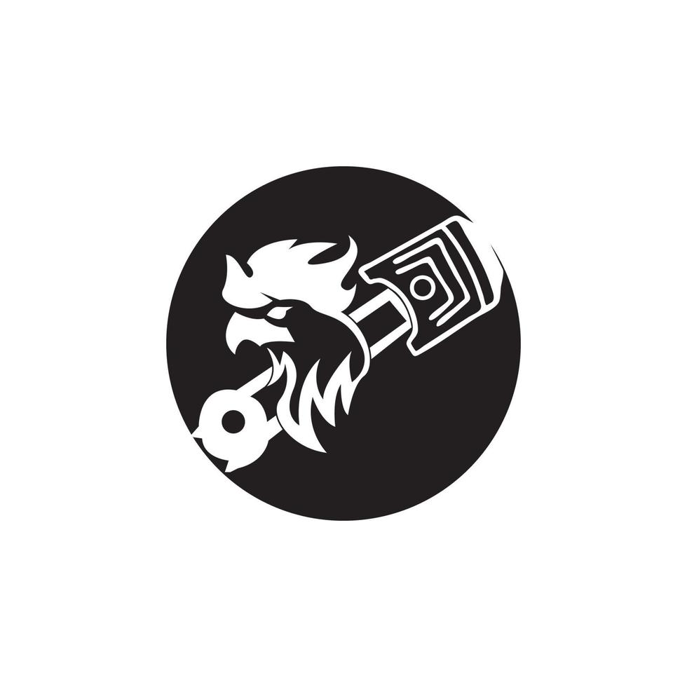 Rooster icon and symbol template illustration vector