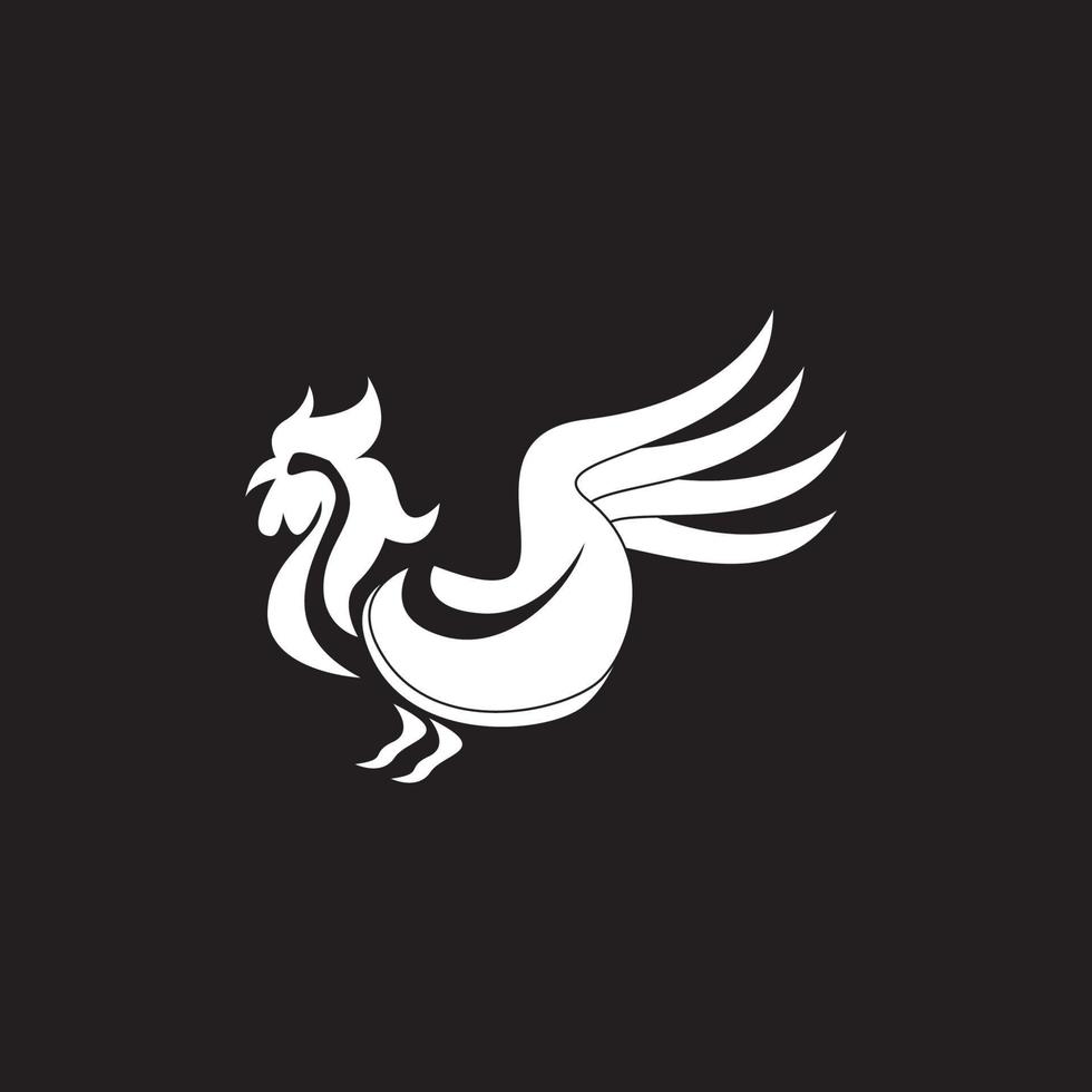 Rooster icon and symbol template illustration vector