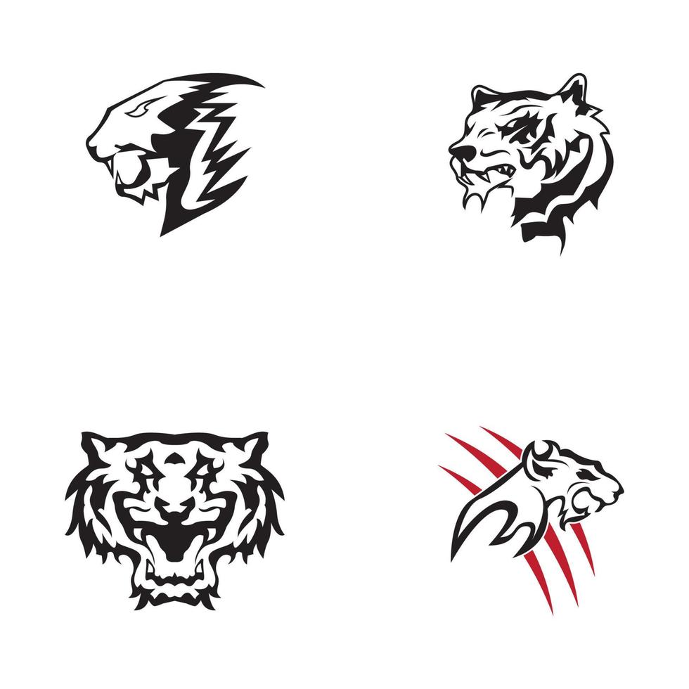 Tiger icon and symbol template illustration vector