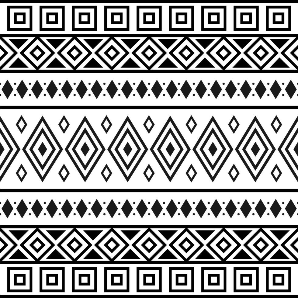 Black and white tribal ethnic pattern with geometric elements, traditional African mud cloth, tribal design. fabric or home wallpaper design vector