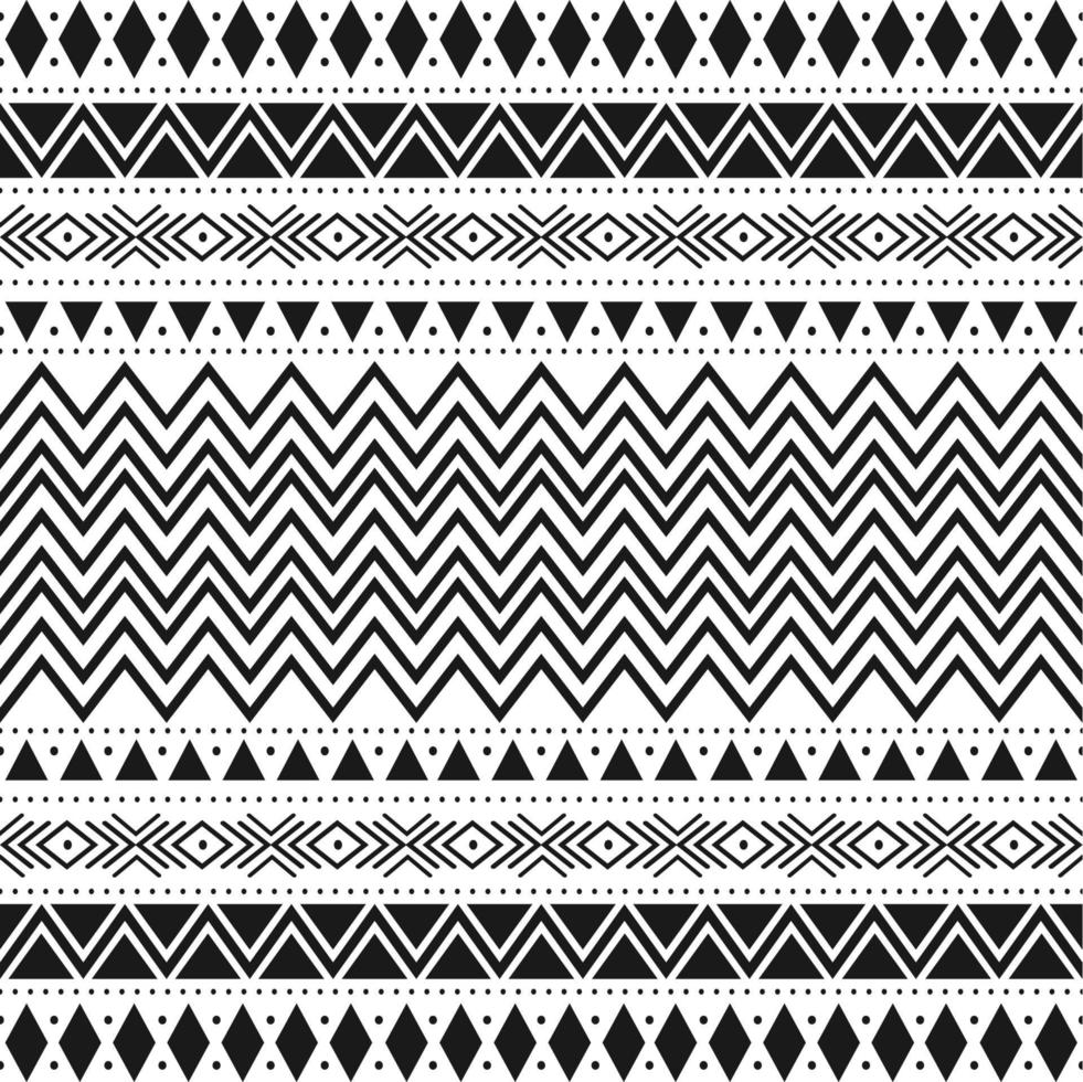 Black and white tribal ethnic pattern with geometric elements, traditional African mud cloth, tribal design. fabric or home wallpaper design vector