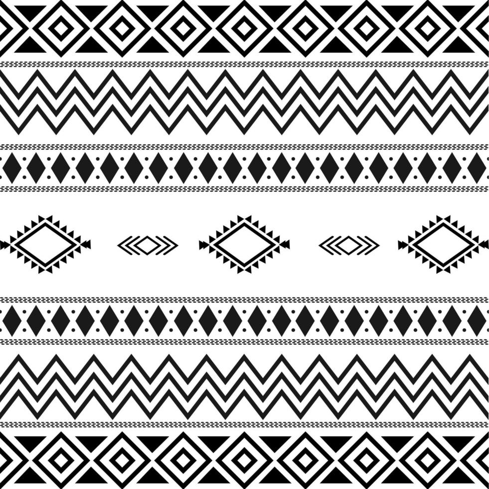 Black and white tribal ethnic pattern with geometric elements, traditional African mud cloth, tribal design. fabric or home wallpaper design vector