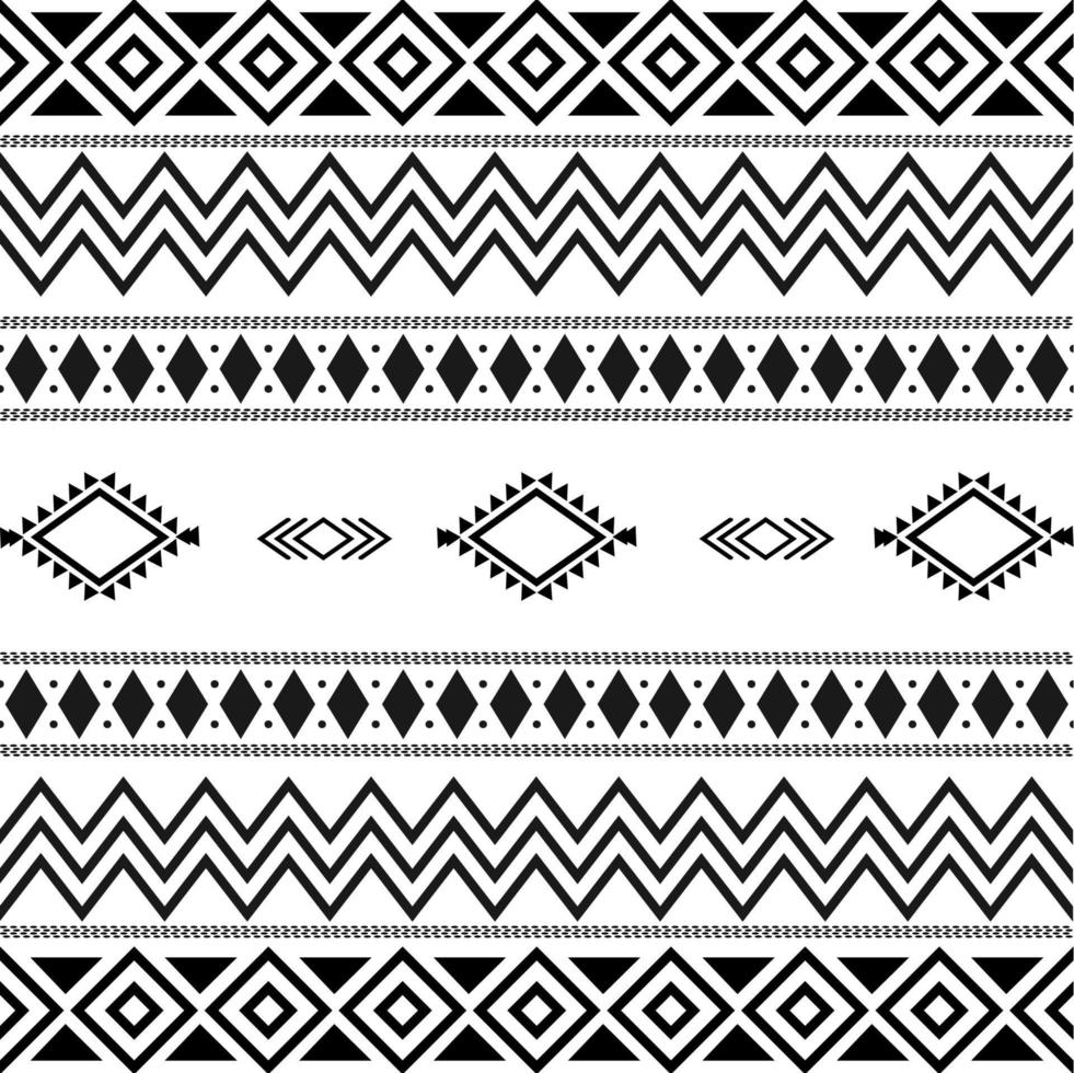 Black and white tribal ethnic pattern with geometric elements, traditional African mud cloth, tribal design. fabric or home wallpaper design vector