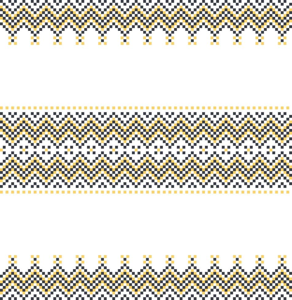 Traditional Ukrainian folk art knitted embroidery pattern vector