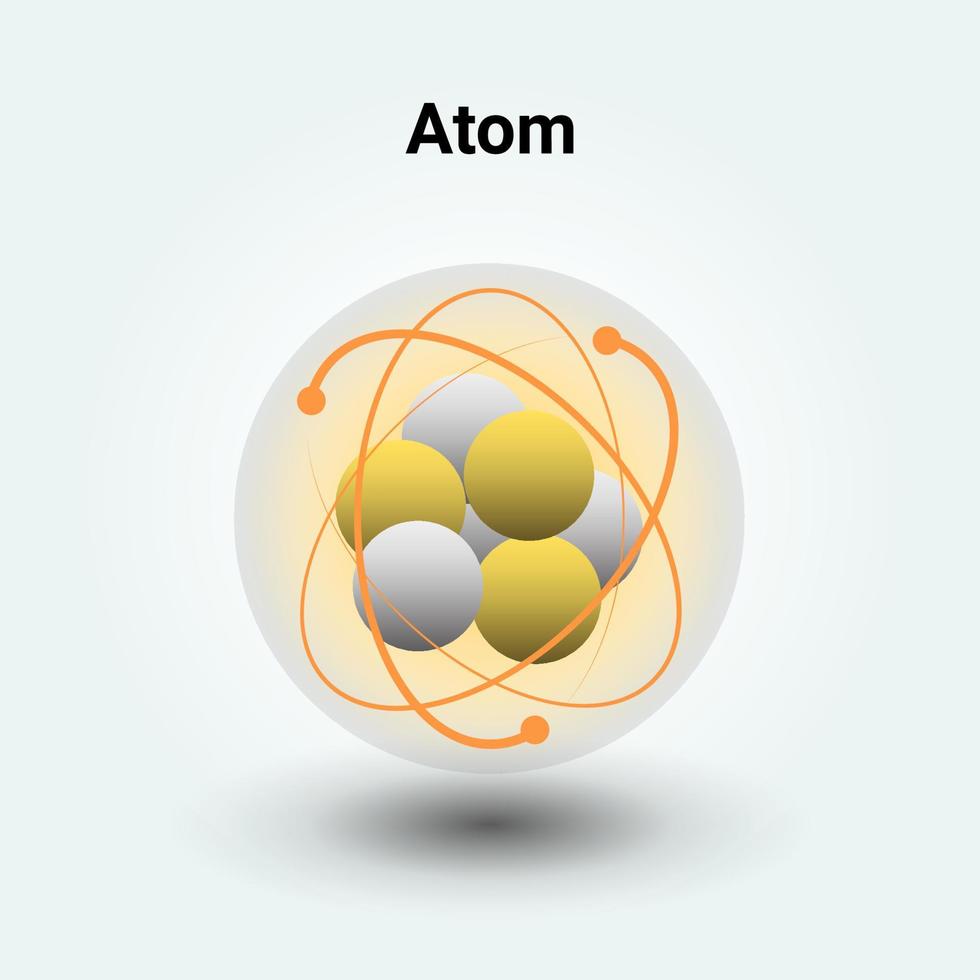 Atom molecule as concept for science. vector illustration