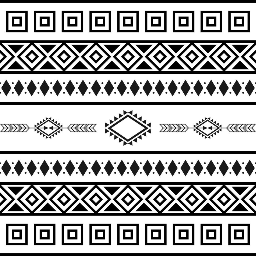 Black and white tribal ethnic pattern with geometric elements, traditional African mud cloth, tribal design. fabric or home wallpaper design vector