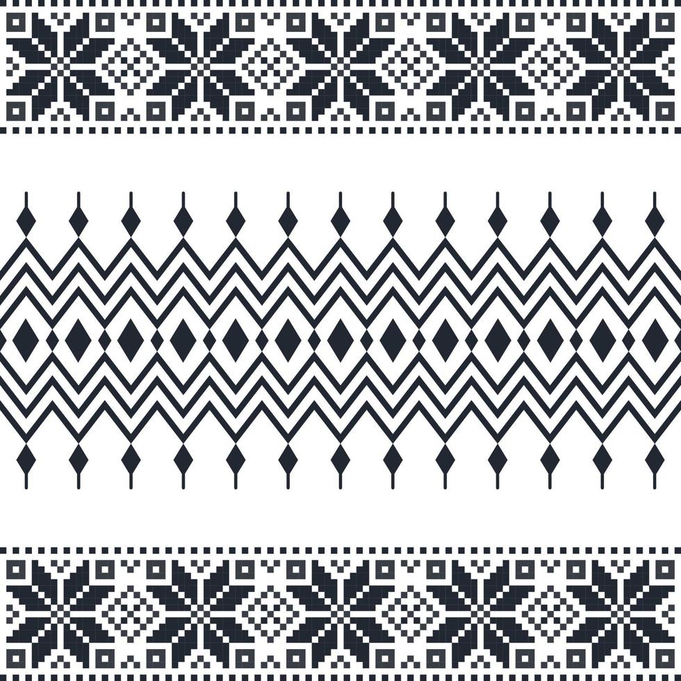 Traditional Ukrainian folk art knitted embroidery pattern vector