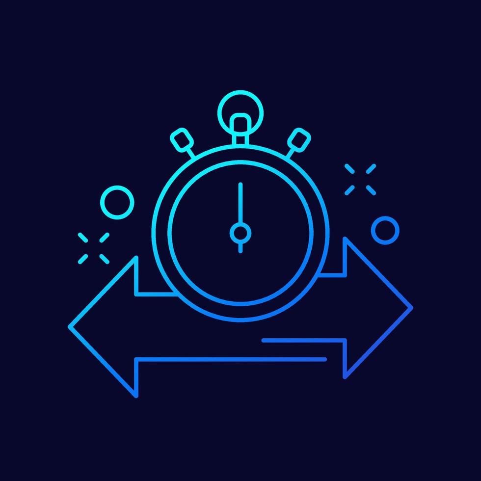 Time to choose, thin line icon vector