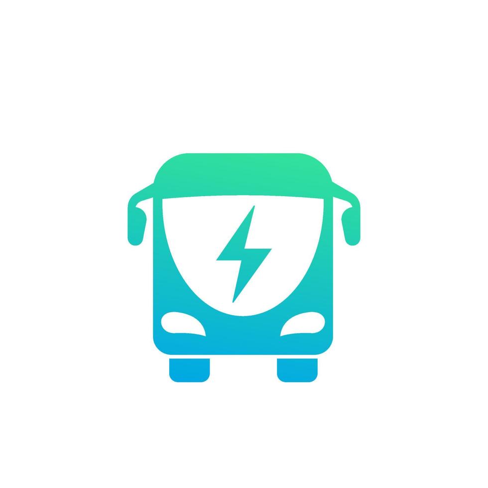 electric bus icon vector