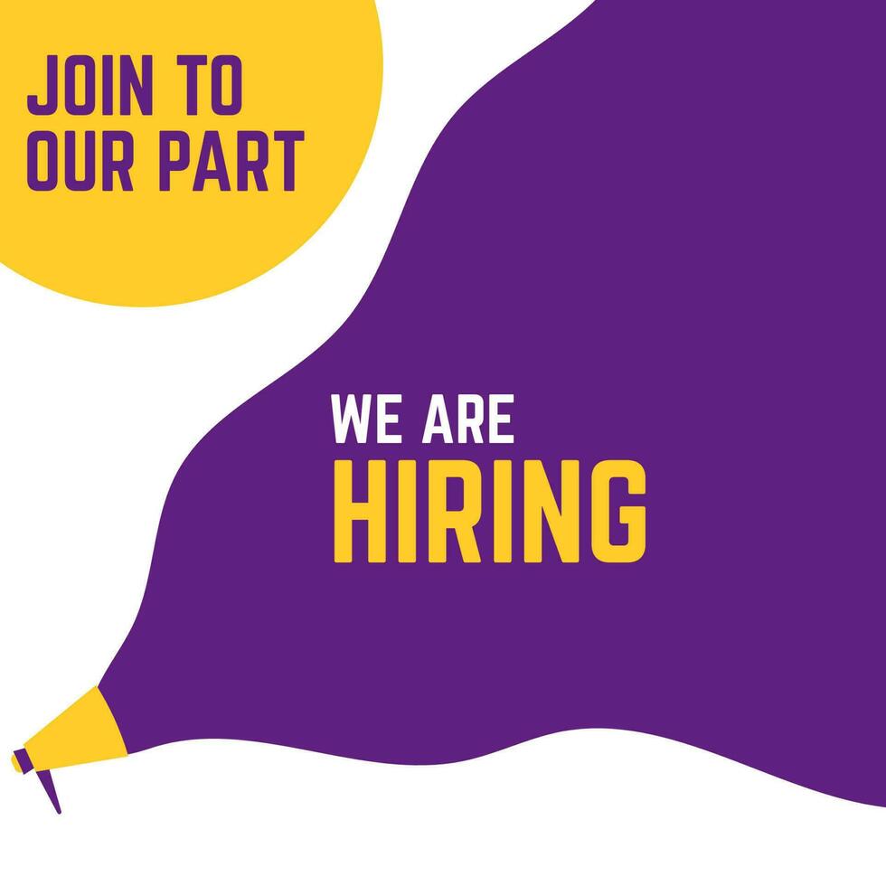 we are hiring vector design for recruitment poster