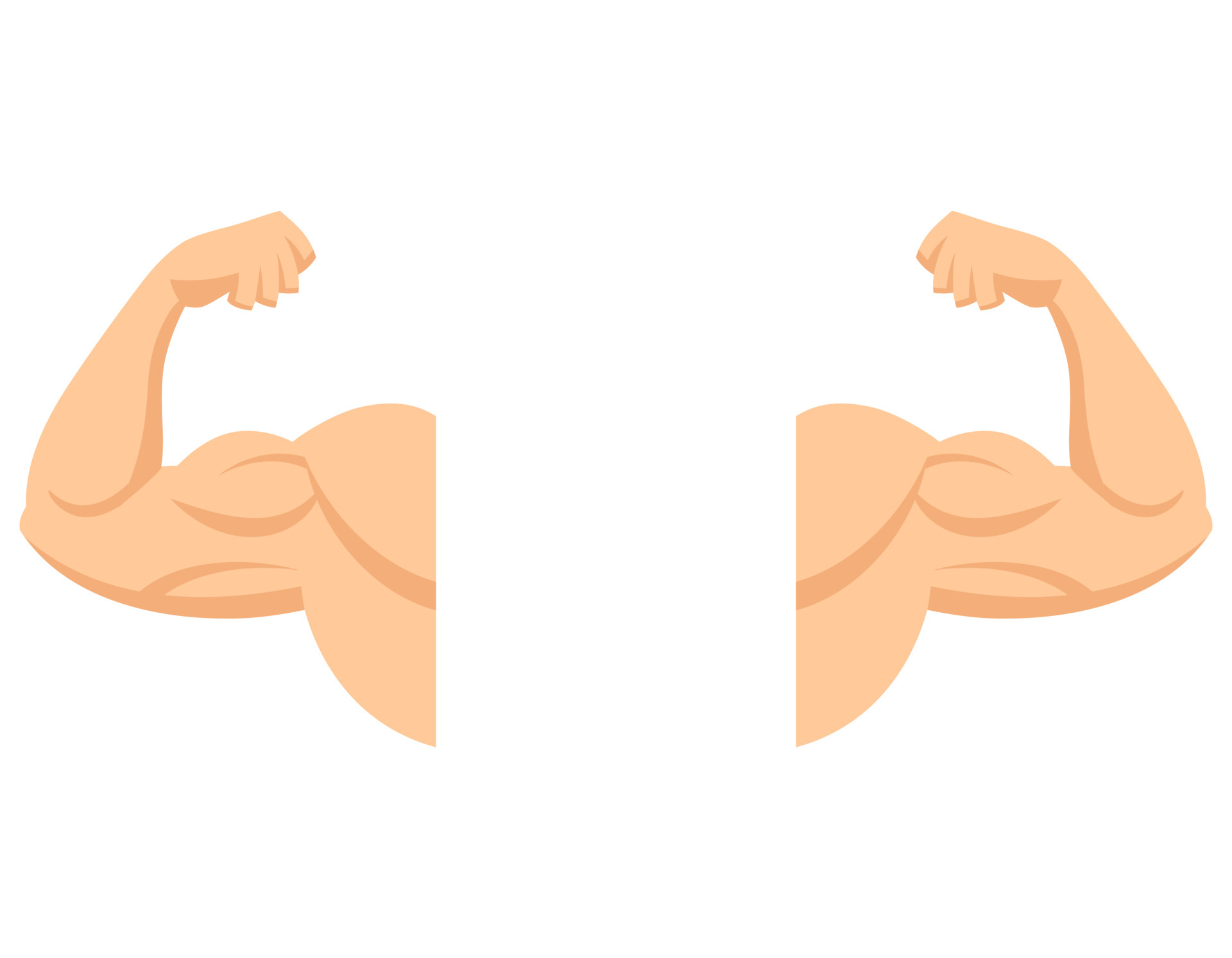 Strong arms with contracted biceps. Muscle in cartoon style. 4512467 Vector  Art at Vecteezy