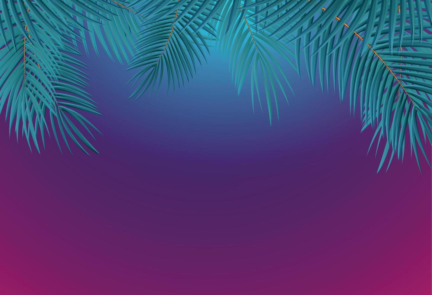 Palm Leaf Vector Background Illustration