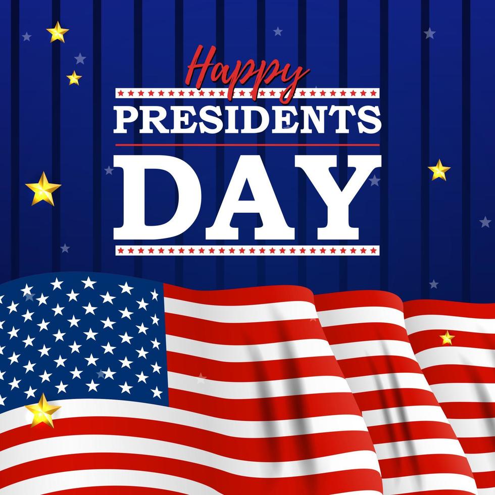 USA Happy Presidents Day Greeting Card Background. Vector Illustration