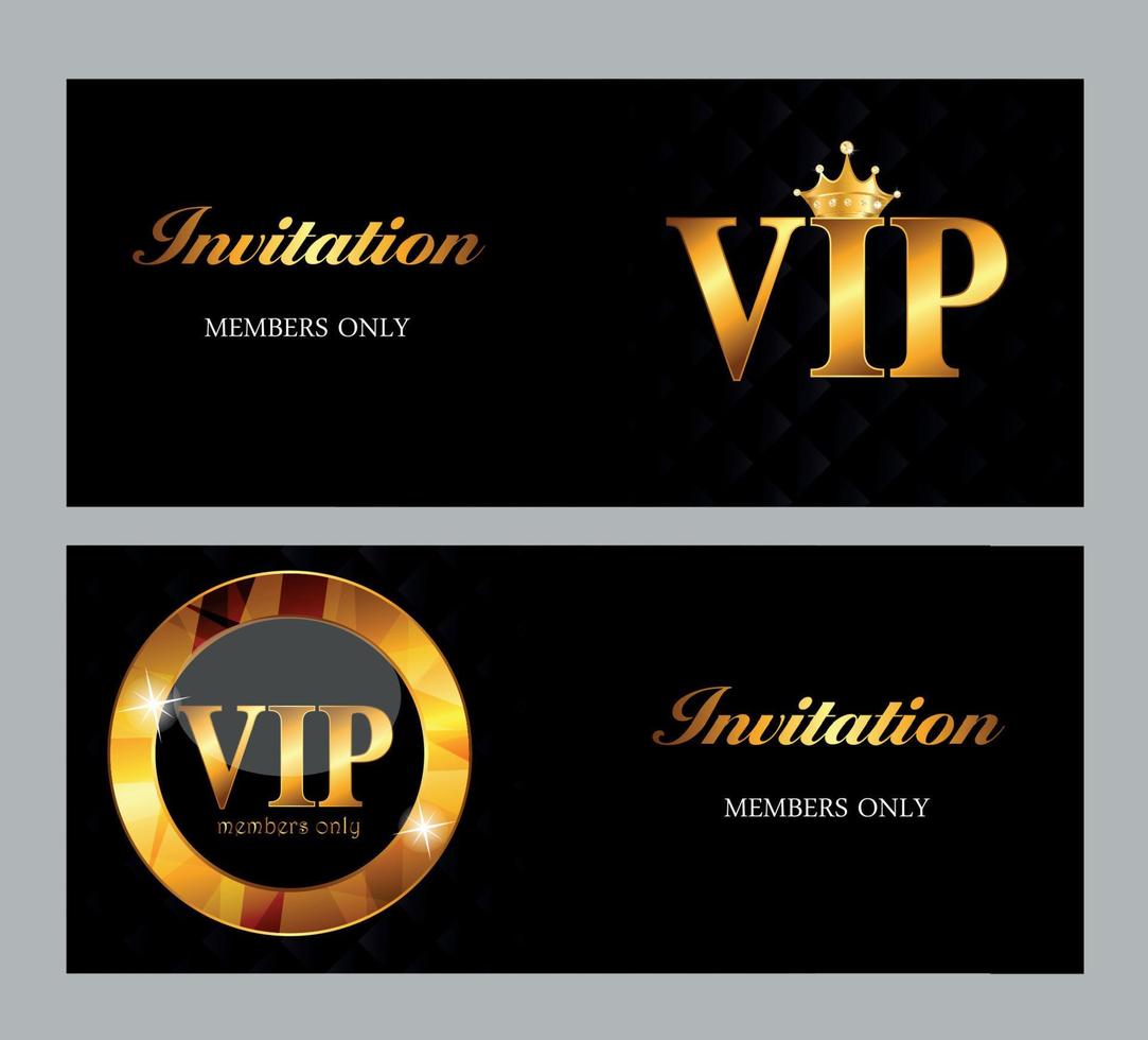 VIP Members Card Vector Illustration