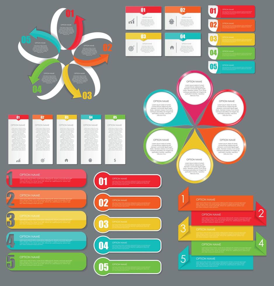 elementos de diseño infográfico para su ilustración de vector de negocio.