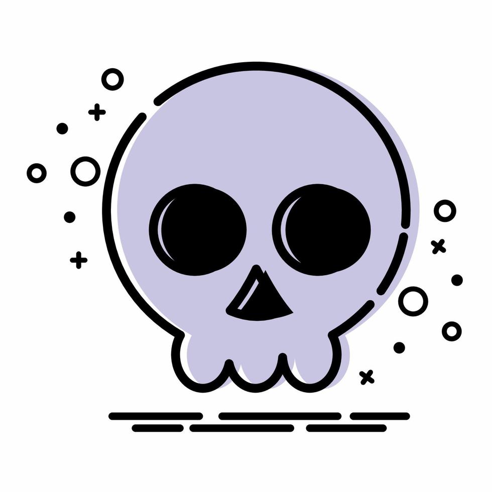 icono de calavera estilo mbe.eps vector