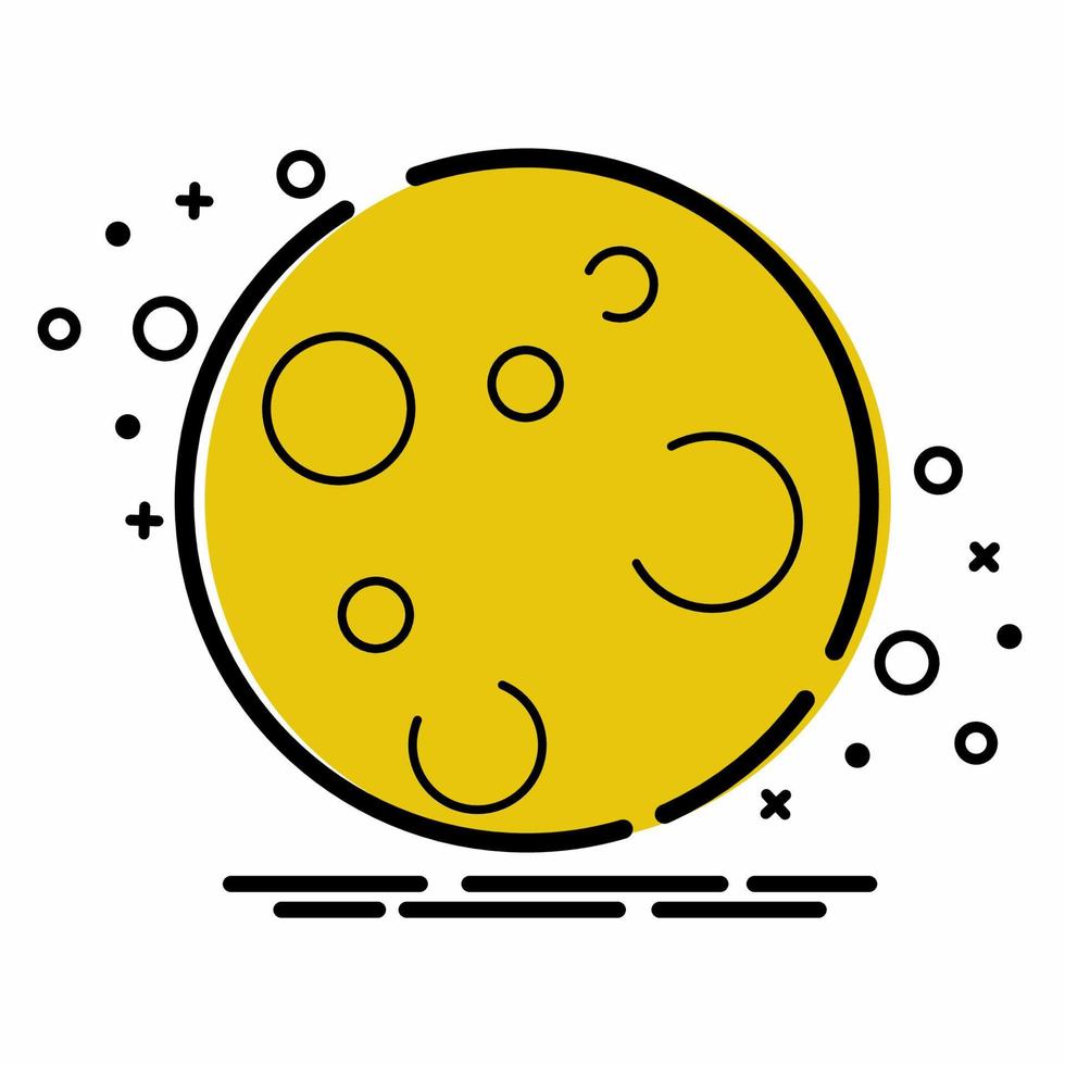 Moon Icon MBE Style.eps vector