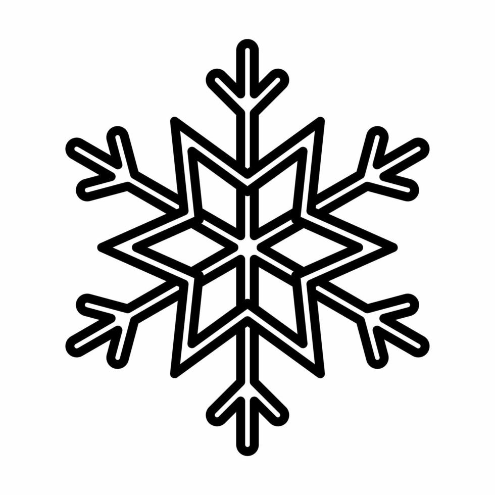 Snowflake Icon Line Style.eps vector