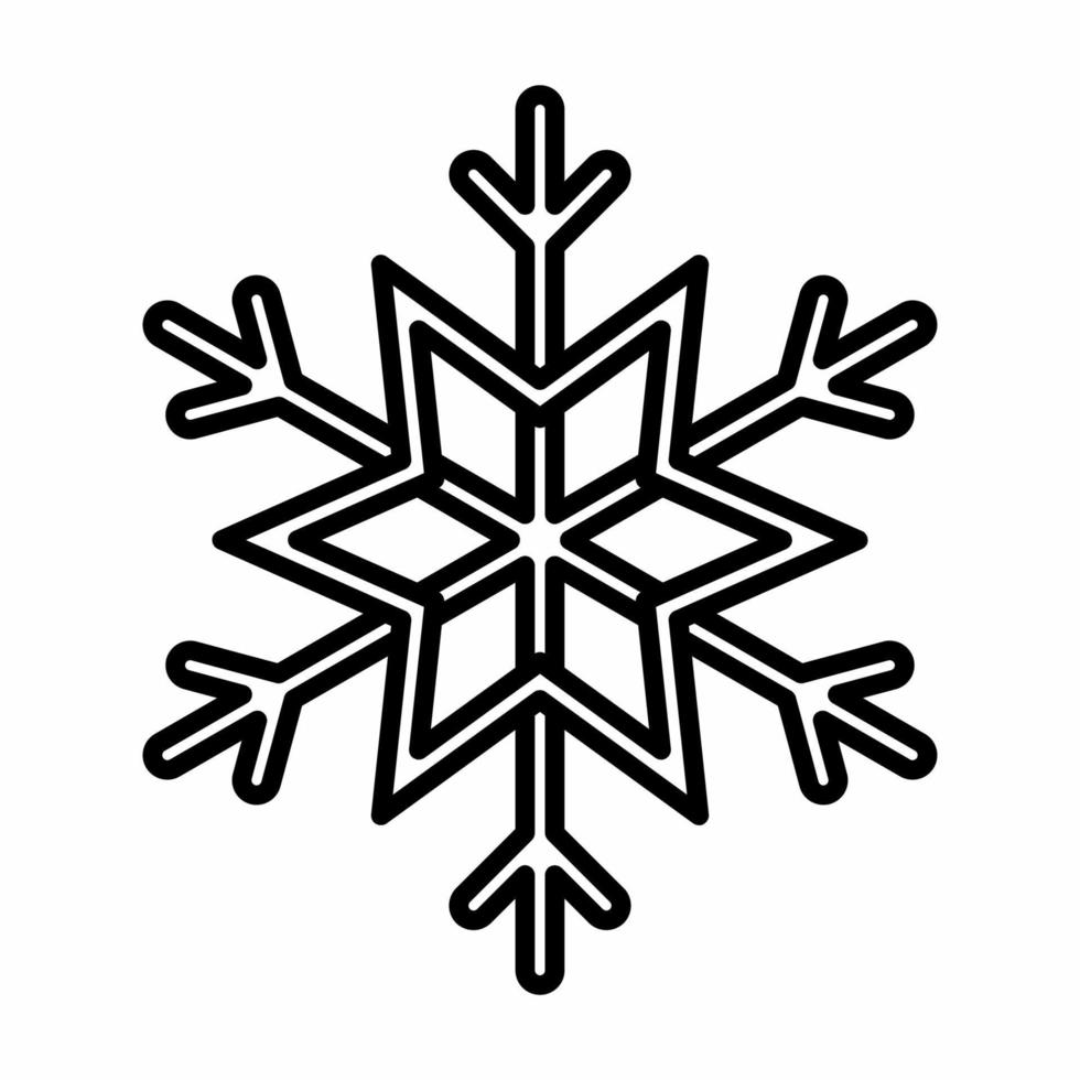 Snowflake Icon Line Style.eps vector