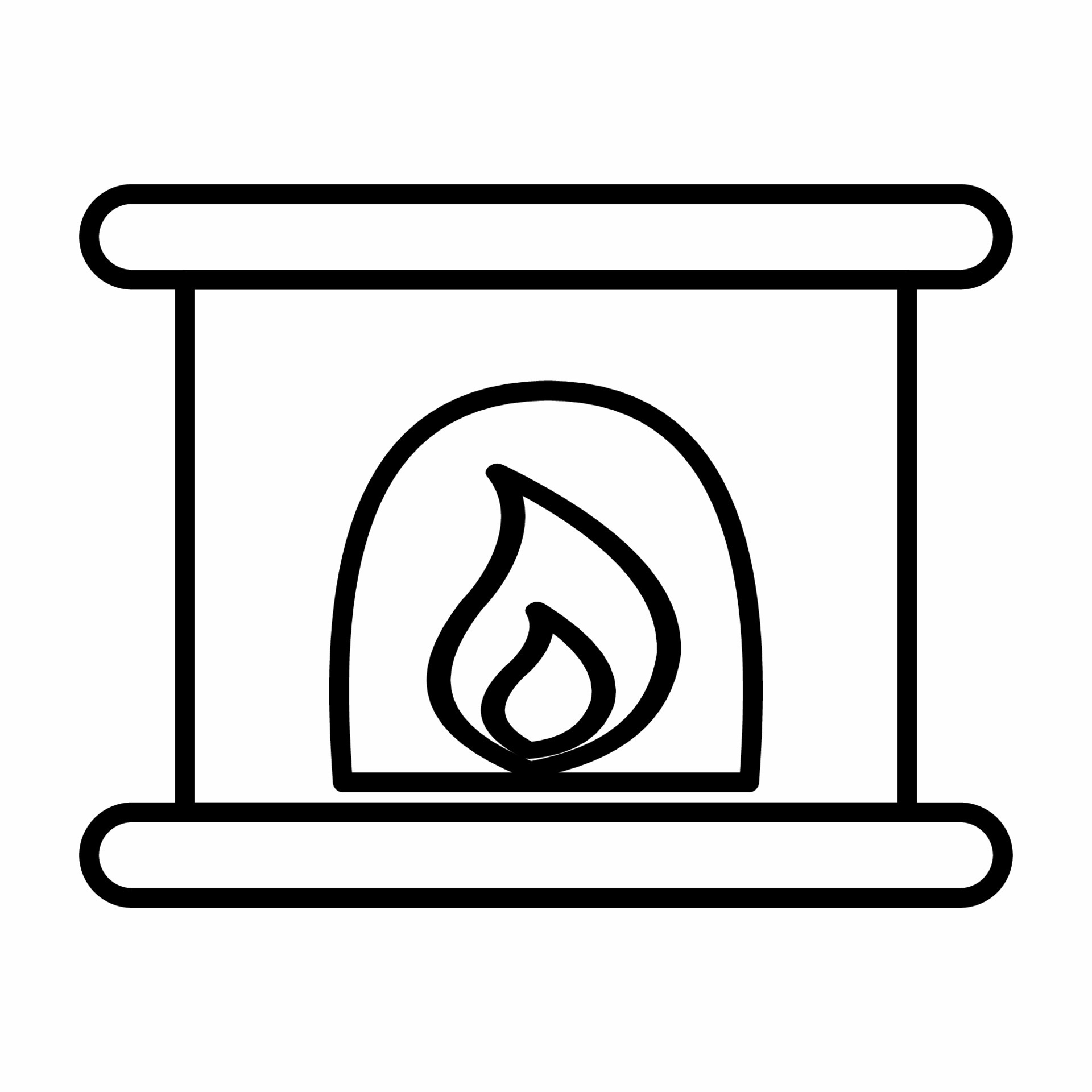 Fireplace Icon Line Style.eps 4513090 Vector Art at Vecteezy