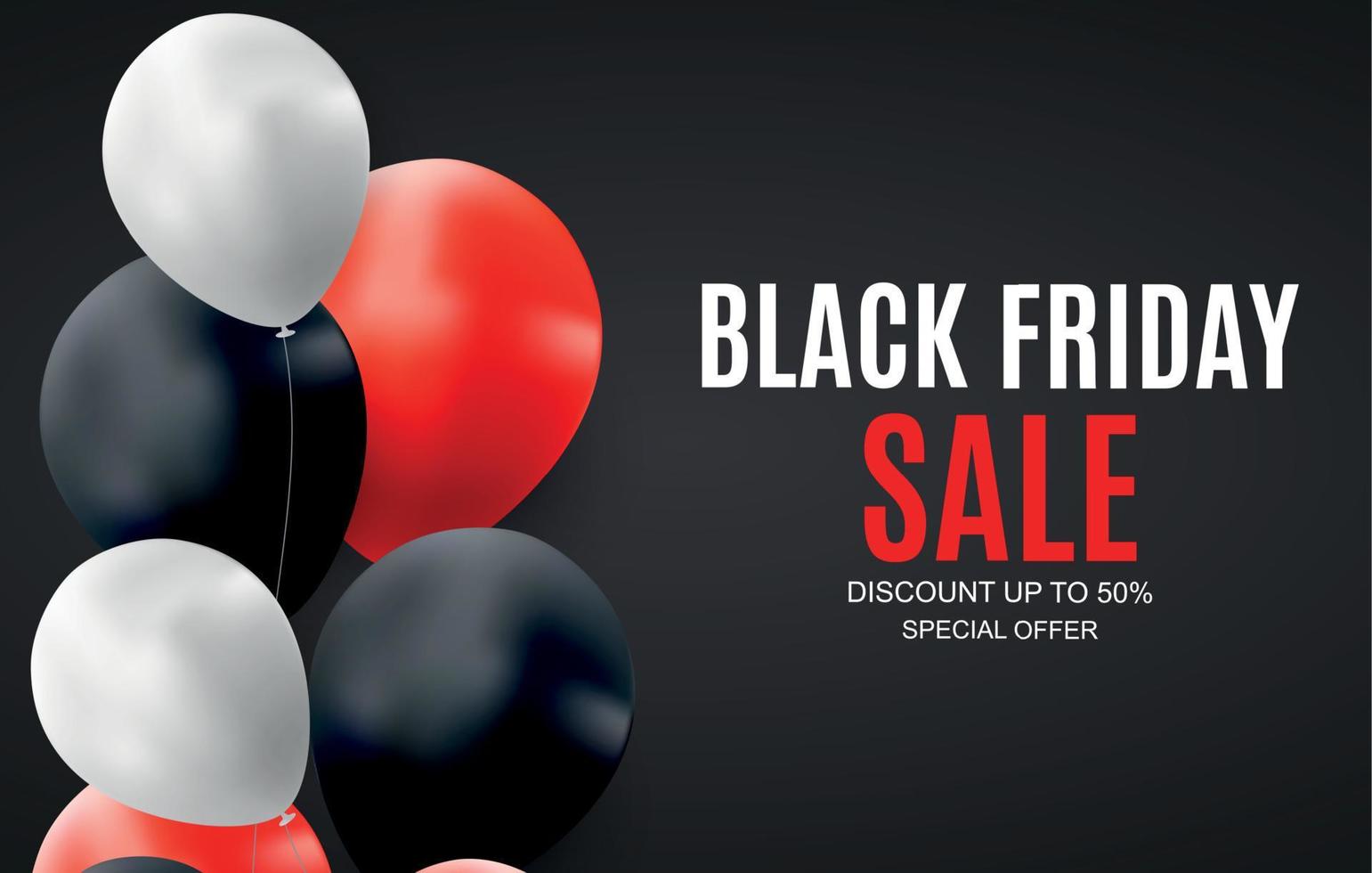 Black Friday Sale Inscription Banner Design Template. Vector illustration