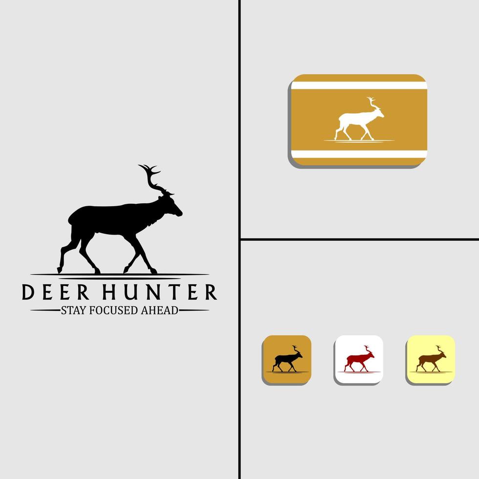 A simple deer silhouette logo vector