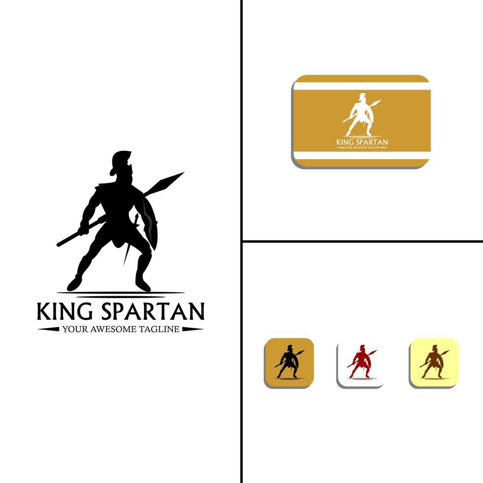 logo del rey espartano vector
