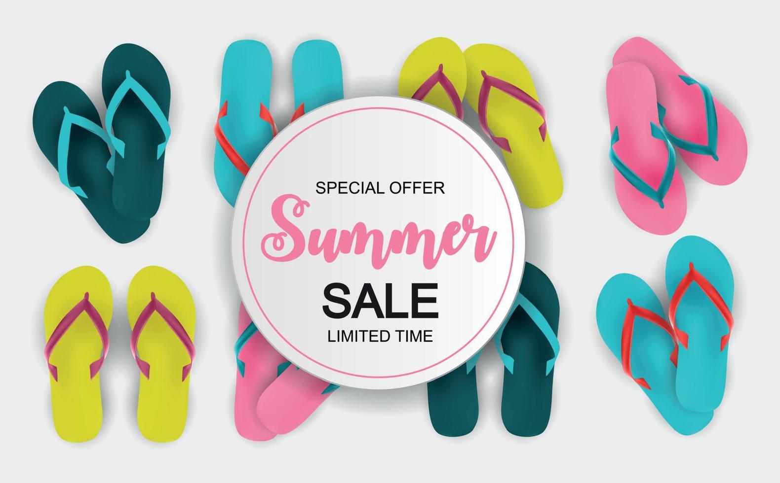 Abstract Vector Illustration Summer Sale Background