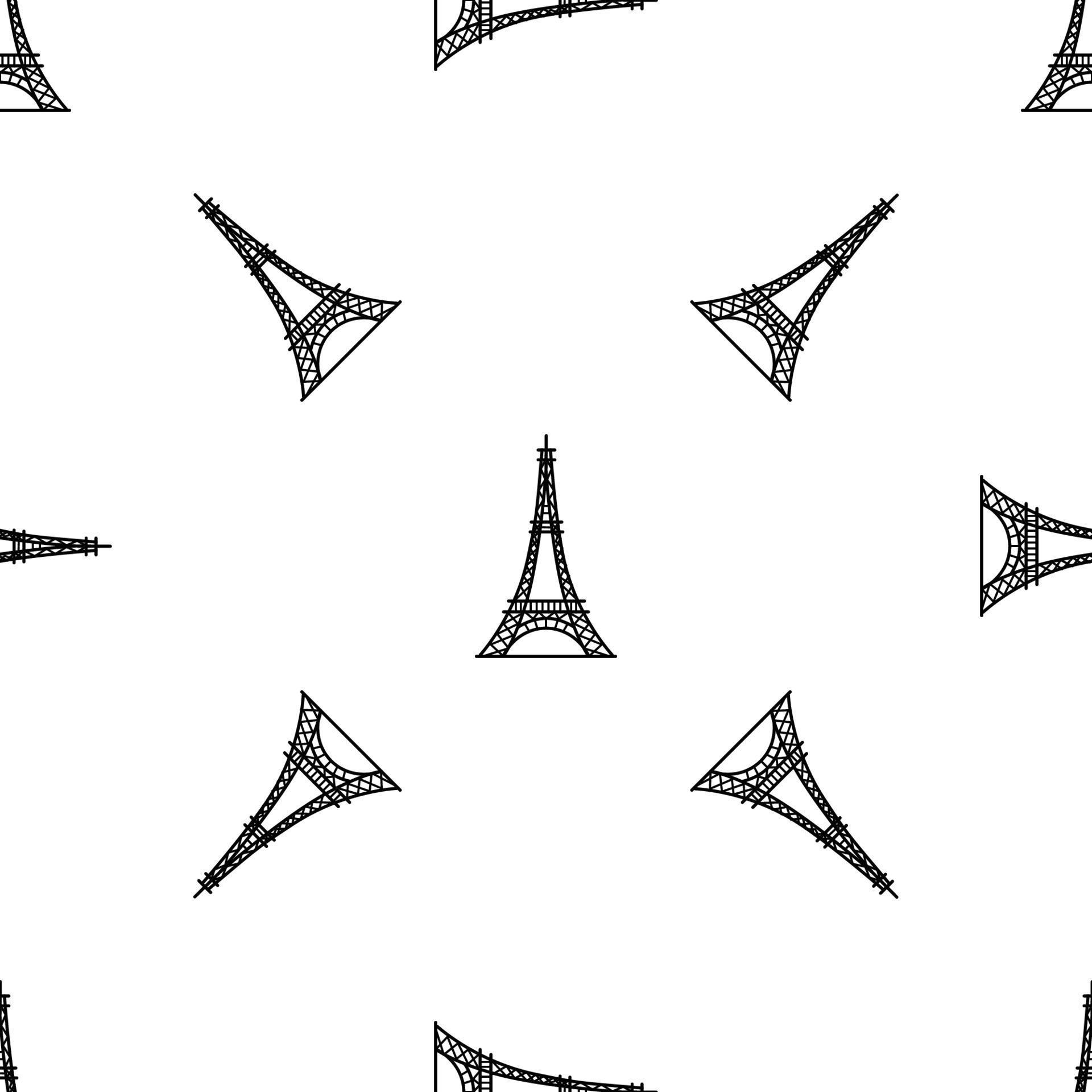 Vector illustration. Seamless Eiffel tower pattern. 4513230 Vector Art ...