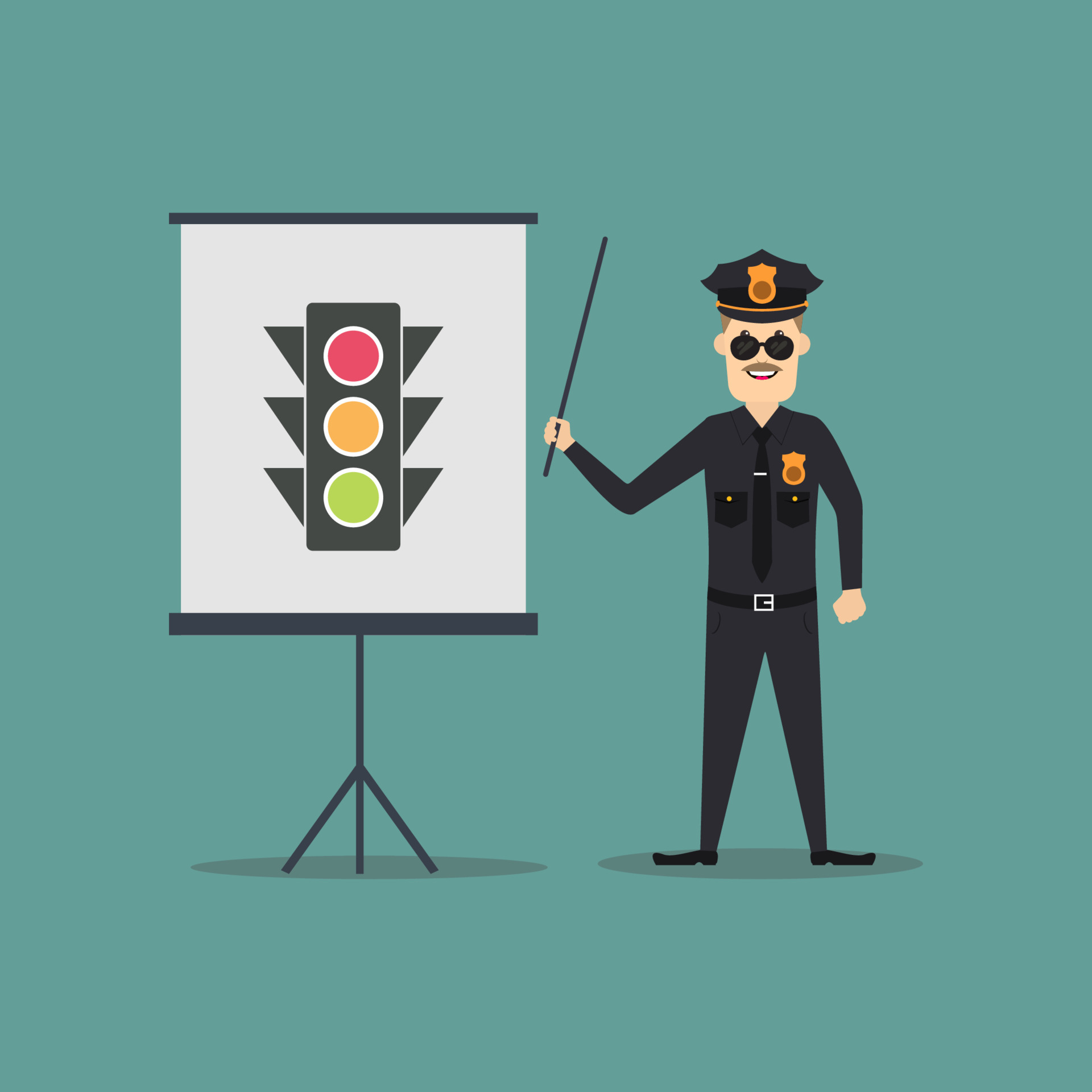 A cartoon police man who presenting about traffic lights 4513519 Vector Art at Vecteezy A cartoon police man who presenting about traffic lights 4513519 Vector Art at Vecteezy