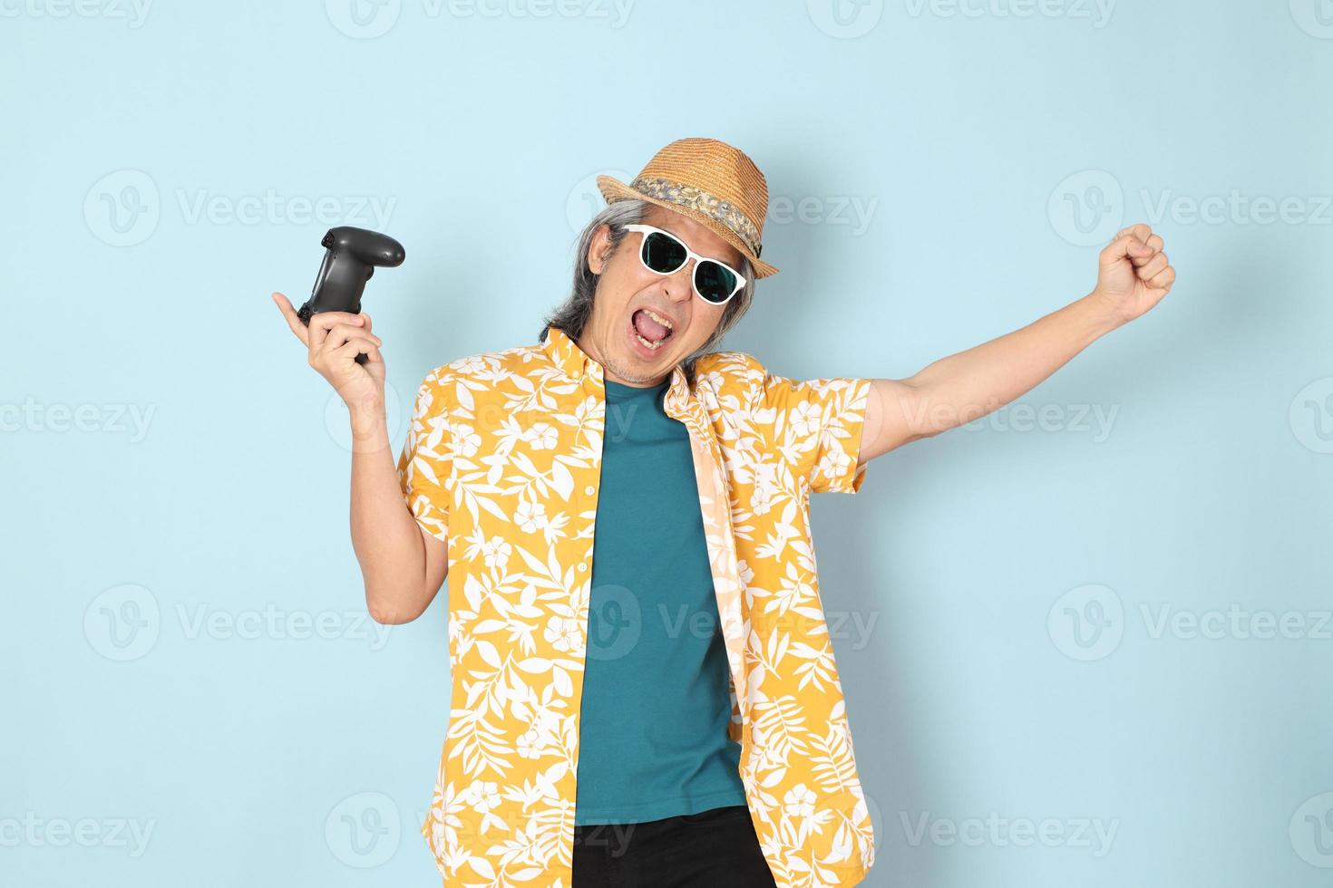 Man in summer clothes photo