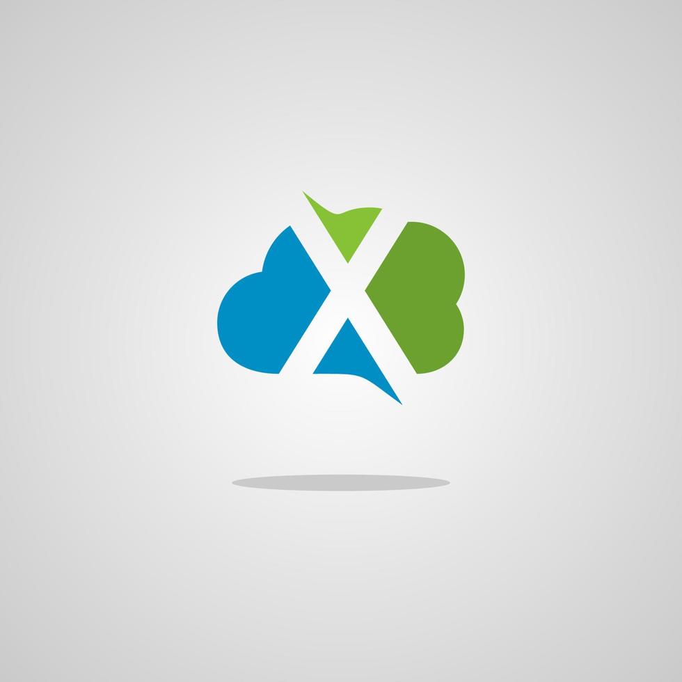 Illustration vector graphic of Cloud X. Perfect to use for Technology Company