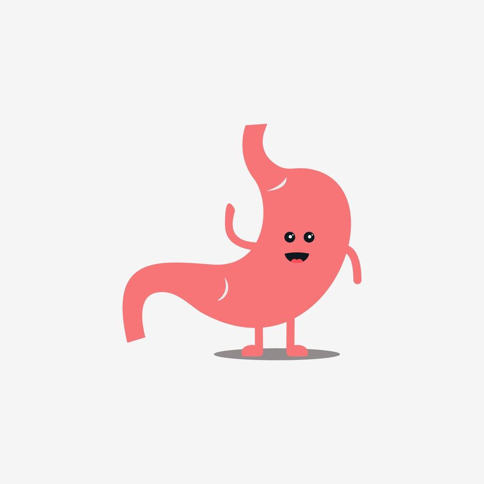 Cartoon Stomach that Say Hi .Character vector