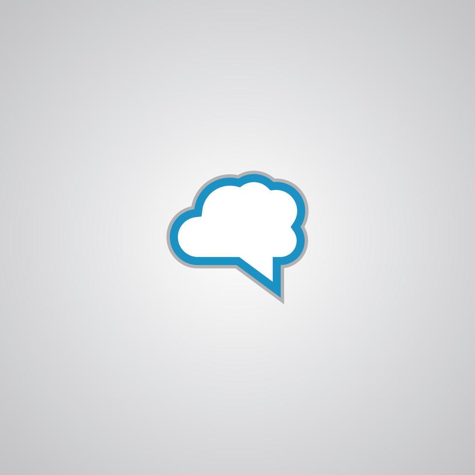 Cloud Chat Logo Inspiration Template. Perfect to use for Technology Company vector